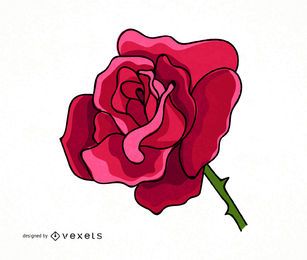 Ilustração de rosa grande