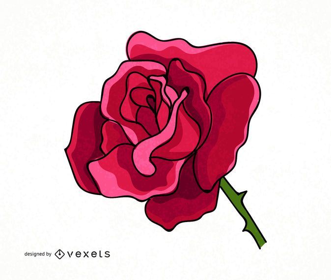 Gran ilustración rosa Gran ilustración rosa