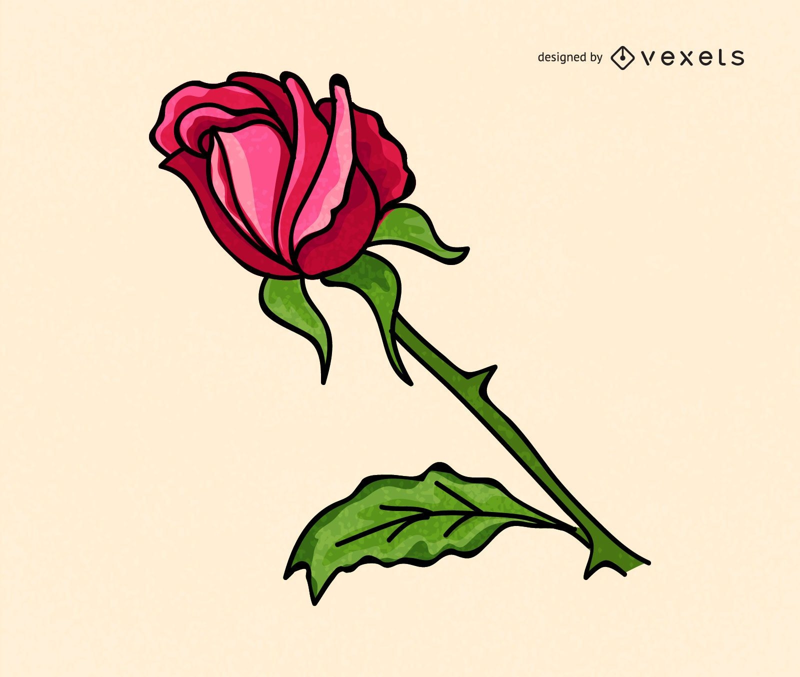 Simple rose illustration