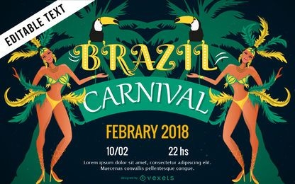 design de folheto de carnaval brasileiro