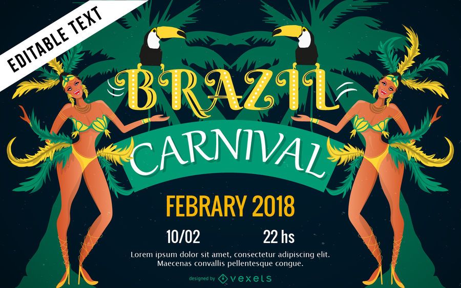 Brazilian carnival poster design Brazilian carnival poster design