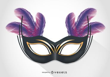 Ilustración de máscara de carnaval de Venecia Ilustración de máscara de carnaval de Venecia