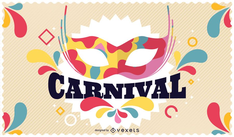 Cartaz de festa de carnaval colorido Cartaz de festa de carnaval colorido
