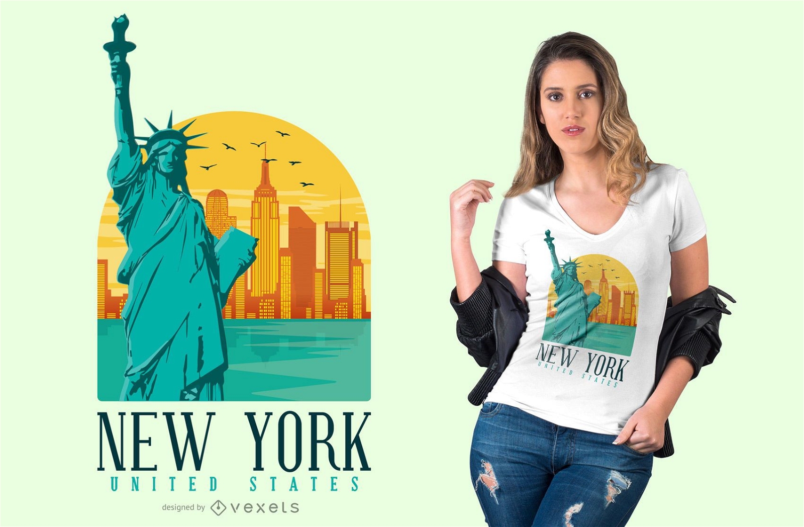 Design de camisetas da cidade de Nova York