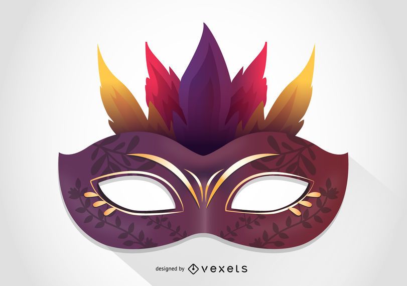 Máscara ilustrada del carnaval de Venecia Máscara ilustrada del carnaval de Venecia