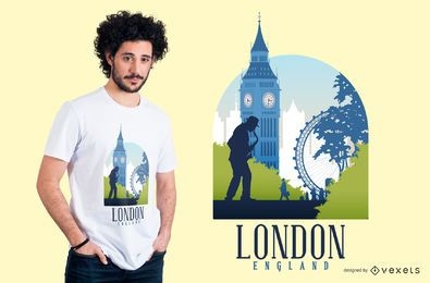 Diseño de camiseta de Londres Inglaterra