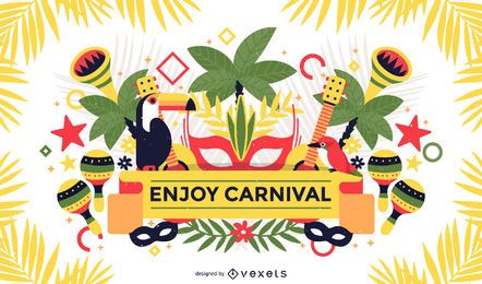 Tropical Brazil carnival poster Tropical Brazil carnival poster