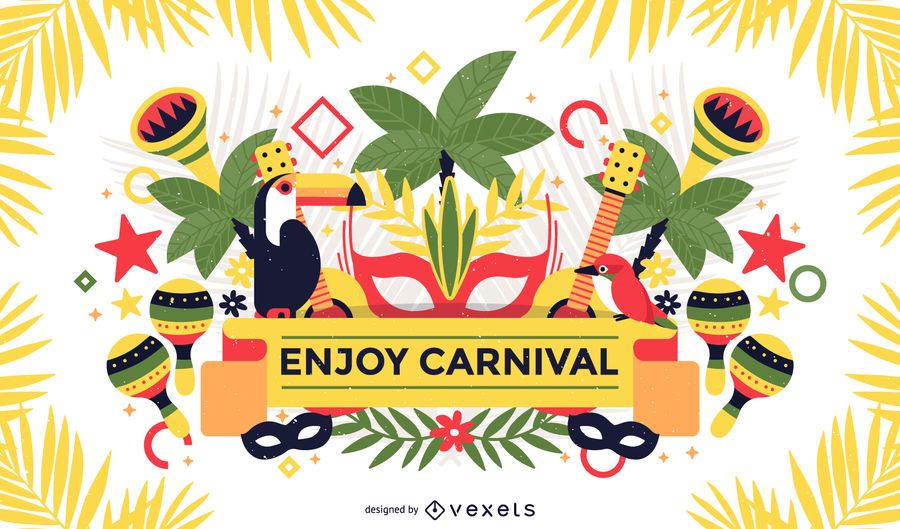 Cartel del carnaval de Brasil tropical Cartel del carnaval de Brasil tropical