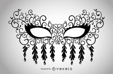 Venice mask with swirls