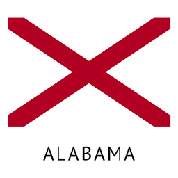 Alabama state flag PNG Design