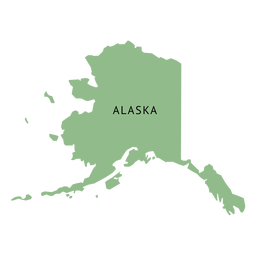 Alaska State Plain Map PNG & SVG Design For T-Shirts