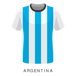 Argentinien-WM-Fußballtrikot-Cartoon PNG-Design