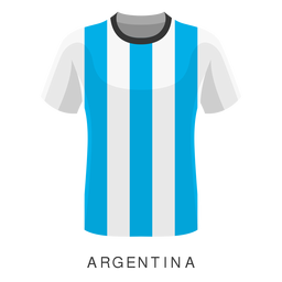 Dibujos animados de camiseta de fútbol de copa mundial argentina
