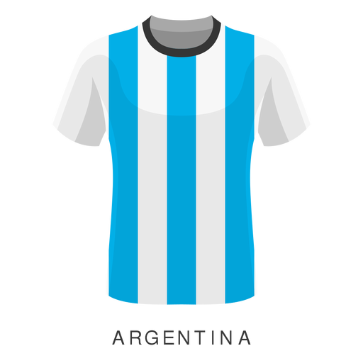 Argentina world cup football shirt cartoon PNG Design
