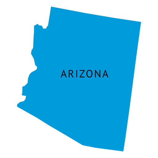Mapa plano do estado do Arizona Desenho PNG
