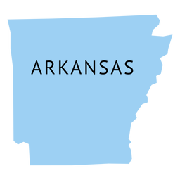 Arkansas State Plain Map PNG & SVG Design For T-Shirts