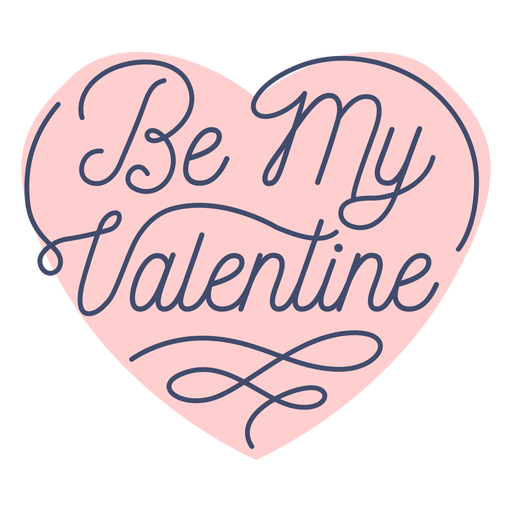 Seien Sie mein Valentinsgrußaufkleber PNG-Design