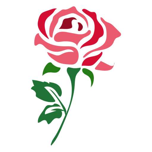 Beautiful red rose icon