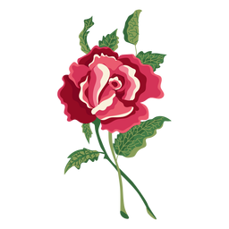Blühende Rosenwasserfarbe Ikone PNG-Design