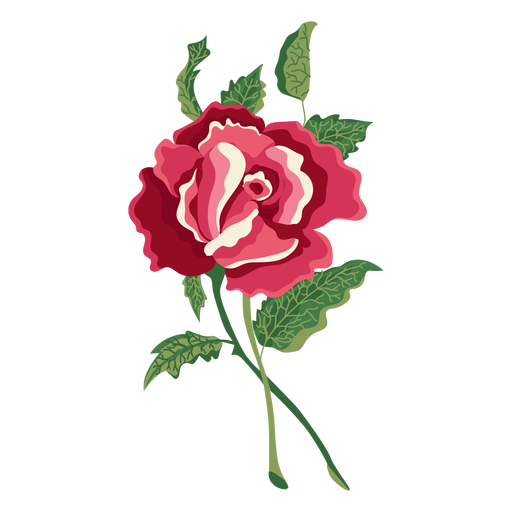 Blooming rose water paint icon