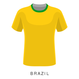 Brasilien-Fußballtrikot-Trikotkarikatur PNG-Design