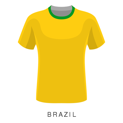 Dibujos animados de camiseta de f?tbol de copa mundial de brasil Diseño PNG