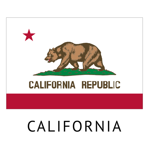 Bandera del estado de california Diseño PNG