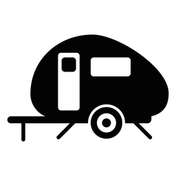 Icono plano de caravana remolque Diseño PNG