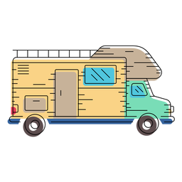 Ilustração de camper van Desenho PNG