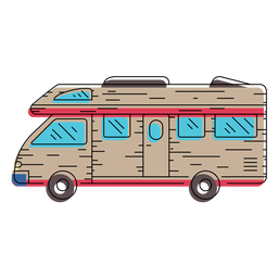 Ilustración de vehículo caravana Diseño PNG
