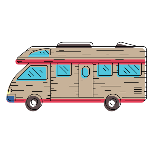 Ilustración de vehículo caravana Diseño PNG
