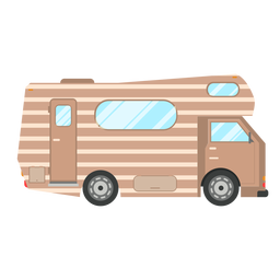Vetor de veículo campervan Desenho PNG