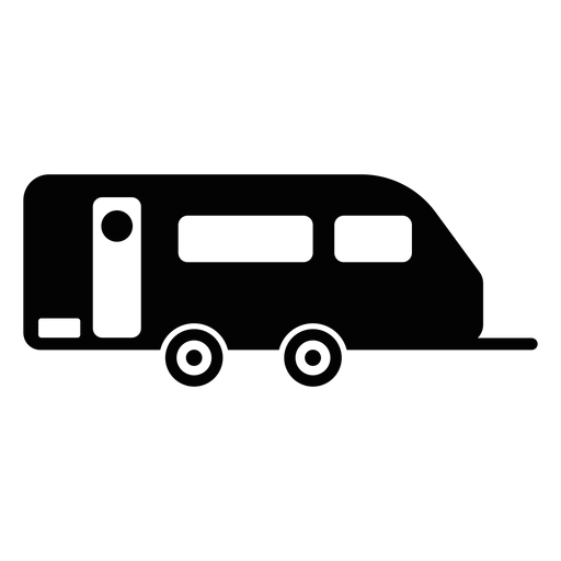 Caravan trailer flat icon