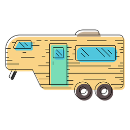 Caravan trailer illustration PNG Design