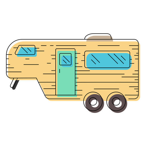 Caravan trailer illustration