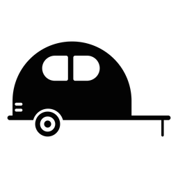 Ícone plano de veículo de caravana Desenho PNG