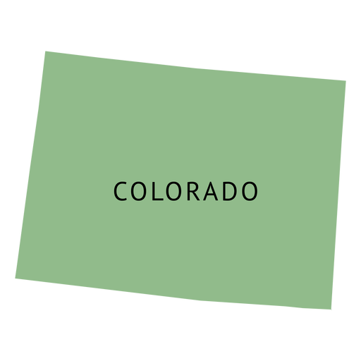 Landkarte von Colorado State PNG-Design