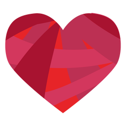 Colorful heart sticker PNG Design