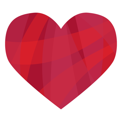 Colorful striped heart sticker PNG Design
