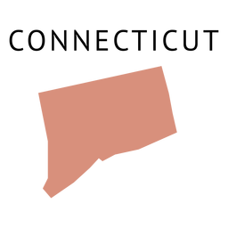 Connecticut state plain map PNG Design