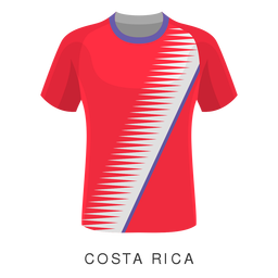 Dibujos animados de camiseta de fútbol de copa mundial de costa rica Diseño PNG