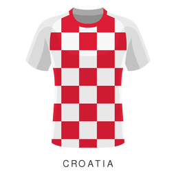 Kroatien-WM-Fußballtrikot-Cartoon PNG-Design