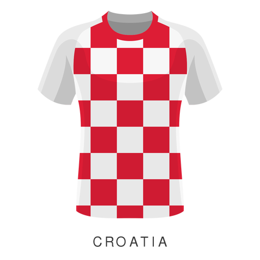 Dibujos animados de camiseta de f?tbol de copa mundial de croacia Diseño PNG