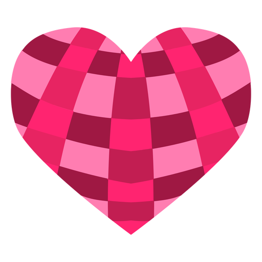 Crossed stripes heart sticker PNG Design