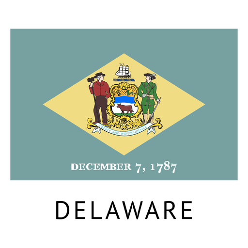 Bandeira do estado de Delaware Desenho PNG