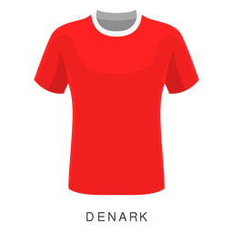 Red soccer t-shirt cartoon illustration PNG Design