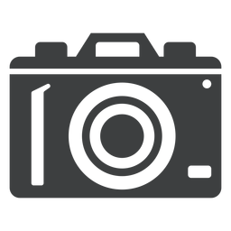 Icono de cámara digital gris Diseño PNG