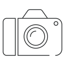 Ícone de traço de câmera digital Desenho PNG