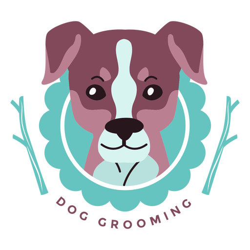 Dog grooming logo PNG Design