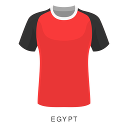 Dibujos animados de camiseta de fútbol de copa mundial de Egipto Diseño PNG